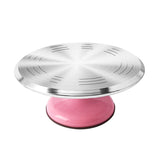Natty Records kitchen accessories China / Pink 12 Pcs/Set Turntable Pastry Rotating Plate For Cakes Stand Decorating Tools Accessories Stainless Steel Pastry Case Bag