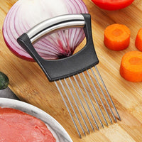 Natty Records Store 0 Stainless Steel Onion Needle Onion Fork Vegetables Fruit Slicer Meat Tenderer Tomato Cutter Knife Onion Chop Fruit Cutter Slicer