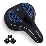 Natty Records Store Bicycle Accessories Black Blue / China WEST BIKING MTB Wide Thicken Bike Seat with Cycling Taillight