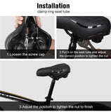 Natty Records Store Bicycle Accessories WEST BIKING Bicycle Saddle MTB Waterproof Soft Seat Cushion