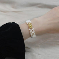 Natty Records Store Bracelets gold / 18cm Freshwater Pearl Braided Bracelet