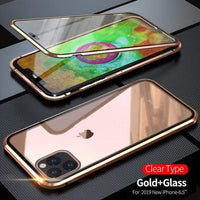 Natty Records Store Cellphone Cases For Iphone X XS / Gold Magnetic Case for iPhone 360 Tempered Glass