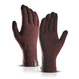 Natty Records Store Gloves Brown / United States Unisex Winter Knitted Wool Touch Screen Gloves