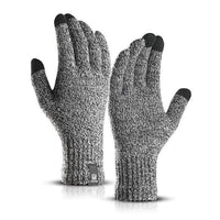 Natty Records Store Gloves Gray / United States Unisex Winter Knitted Wool Touch Screen Gloves