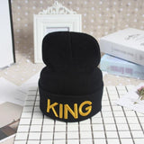 Natty Records Store Hats JK / United States Unisex Winter Warm Knit KING QUEEN Beanies