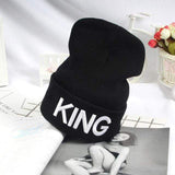 Natty Records Store Hats WK / China Unisex Winter Warm Knit KING QUEEN Beanies