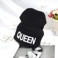 Natty Records Store Hats WQ / China Unisex Winter Warm Knit KING QUEEN Beanies