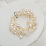 Natty Records Store Jewelry Natural Freshwater Pearl 8 Strand Bracelet