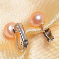 Natty Records Store Jewelry Pink 925 Sterling Silver Freshwater Pearl Clip-on Earrings