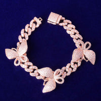 Natty Records Store Jewelry Pink Bling Butterfly Anklets