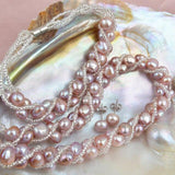 Natty Records Store Jewelry Purple / 45cm Beautiful Freshwater Pearl Necklace Set