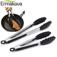 Natty Records Store Kitchen Accessories ERMAKOVA Silicone Tong for BBQ Grilling, Cooking, Salad, Bread Serving