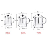 Natty Records Store Kitchen Accessories High Temperature Resistance Glass Teapot with Infuser