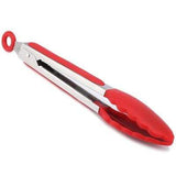 Natty Records Store Kitchen Accessories Red / 9 Inch ERMAKOVA Silicone Tong for BBQ Grilling, Cooking, Salad, Bread Serving