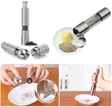 Natty Records Store Kitchen Accessories Stainless Steel Thumb Push Spice Grinder