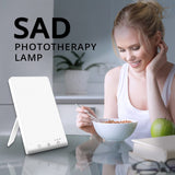 Natty Records Store Lighting Light Therapy SAD Lamp Dimmable Phototherapy Mood Light LED Night Light Bionic Sunlight Lamp Lift Sad Mood with Touch Timer USB