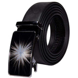 Natty Records Store Men's Accessories SK-2154-DEA / 110cm Luxury Designer Leather Ratchet Belt