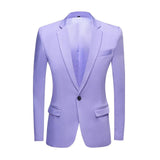 Natty Records Store Men's Blazers Purple / M Got Me Working Day and Night Suit Jacket