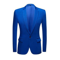 Natty Records Store Men's Blazers Royal Blue / L Got Me Working Day and Night Suit Jacket