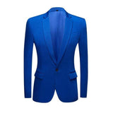 Natty Records Store Men's Blazers Royal Blue / L Got Me Working Day and Night Suit Jacket