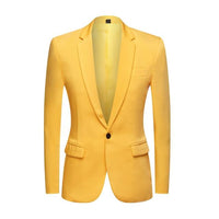Natty Records Store Men's Blazers Yellow / XL Got Me Working Day and Night Suit Jacket