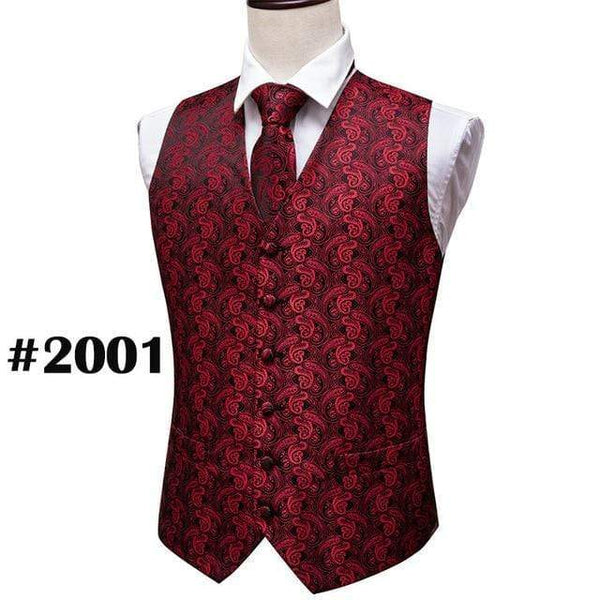 Natty Records Store Men's Vests MJ-2001 / L Better Than Me Designer Paisley Silk Vest Set