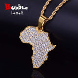 Natty Records Store Necklaces Africa Map Pendant Necklace