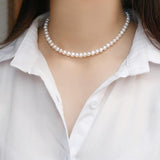 Natty Records Store Necklaces Natural Freshwater Pearl Choker Necklace