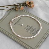 Natty Records Store Necklaces white / 36cm Natural Freshwater Pearl Choker Necklace