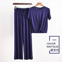 Natty Records Store Pajamas Navy Blue / XL / China Late in the Evening 2-Piece Modal Pajamas
