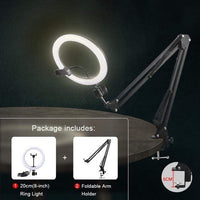 Natty Records Store Ring Light China / 20cm light arm stand Selfie Ring Light Photography with Cellphone Holder