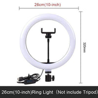 Natty Records Store Ring Light China / 26cm light Selfie Ring Light Photography with Cellphone Holder
