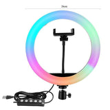 Natty Records Store Ring Light China / 26cmRGB Rainbow Ring Light 10" Dimmable for Short Video, YouTube Live
