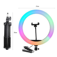 Natty Records Store Ring Light China / 33cmRGB50cmStand Rainbow Ring Light 10" Dimmable for Short Video, YouTube Live