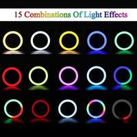 Natty Records Store Ring Light Rainbow Ring Light 10" Dimmable for Short Video, YouTube Live