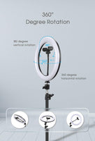 Natty Records Store Ring Light Selfie Ring Light Photography with Cellphone Holder