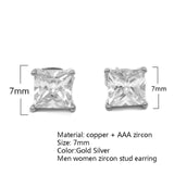 Natty Records Store silver color / United States So Beautiful AAA Zircon Stud Earrings