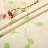 Natty Records Store Tablecloth Champagne Green Leaf / about 90x150cm Spring Wish Theme Embroidery Tablecloth