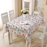 Natty Records Store Tablecloth Colorful triangle / 120*120cm Cotton and Linen Tablecloth for Home Décor