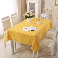 Natty Records Store Tablecloth huangsejihe / 90*90cm Cotton and Linen Tablecloth for Home Décor