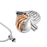 Natty Records Store Urn Necklace A Piece of my Heart Two Tone Urn Pendant Necklace