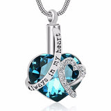 Natty Records Store Urn Necklace Always in my Heart Birthstone Urn Pendant Necklace