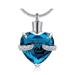 Natty Records Store Urn Necklace Dark Blue SalaWendy Always in My Heart Urn Pendant Necklace