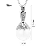 Natty Records Store Urn Necklace Eternally-Loved Pearl Water Drop Urn Pendant Necklace