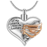 Natty Records Store Urn Necklace Grandma SalaWendy A Piece of my Heart Two Tone Urn Pendant Necklace