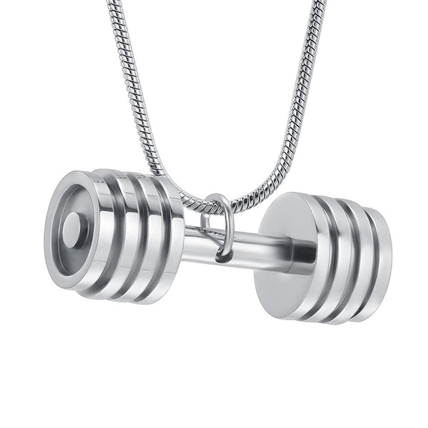 Natty Records Store Urn Necklace impressjewelry Dumbbell Urn Pendant Necklace