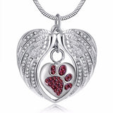 Natty Records Store Urn Necklace Pet Angel Wing Cremation Ashes Urn Necklace