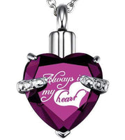 Natty Records Store Urn Necklace Purple SalaWendy Always in My Heart Urn Pendant Necklace