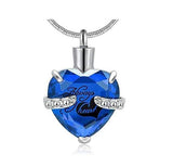 Natty Records Store Urn Necklace Sapphire Blue SalaWendy Always in My Heart Urn Pendant Necklace