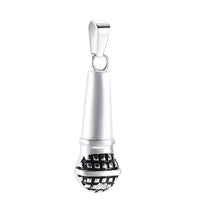 Natty Records Store Urn Necklace Silver Microphone Urn Pendant Necklace